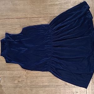Blue velvet dress